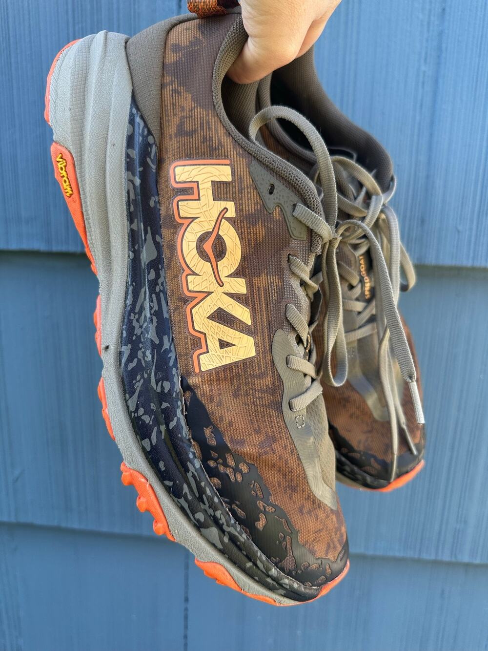 Hoka Speedgoat 6 Antique Olive/Squash Trail Running Shoes Men’s Size 13 D